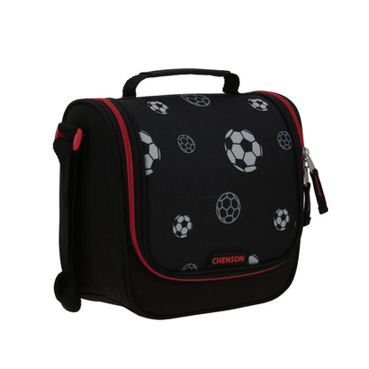 Lonchera Termica Biolt Estampado Balones Negra Chenson