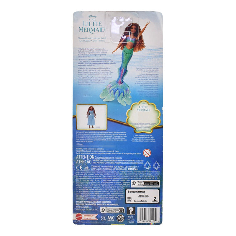 Disney La Sirenita Ariel Sirena Muñeca 34cm Mattel Cf