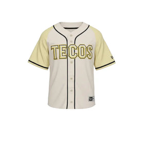 Playera Tecos de Béisbol para mujer en Color Crema con Detalles en Negro Talla M New Era