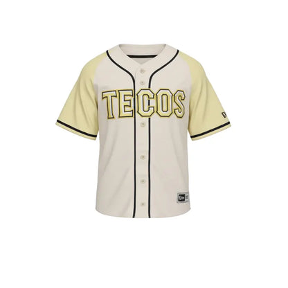 Playera Tecos de Béisbol para mujer en Color Crema con Detalles en Negro Talla M New Era