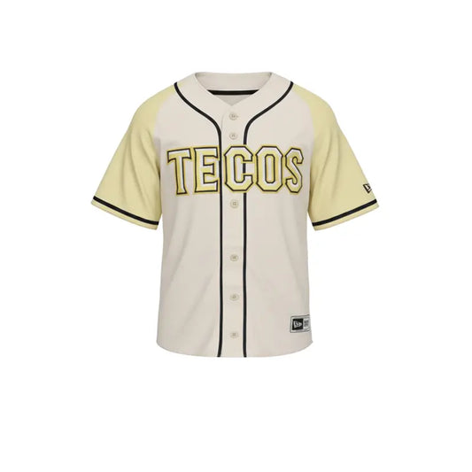 Playera Tecos de Béisbol para mujer en Color Crema con Detalles en Negro Talla M New Era