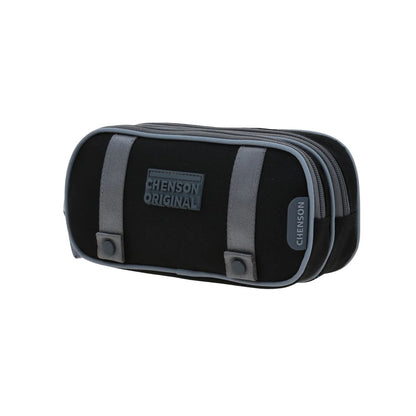 Lapicera Estuche Strong Lisa Negra 2 Cierres Co70737 Chenson
