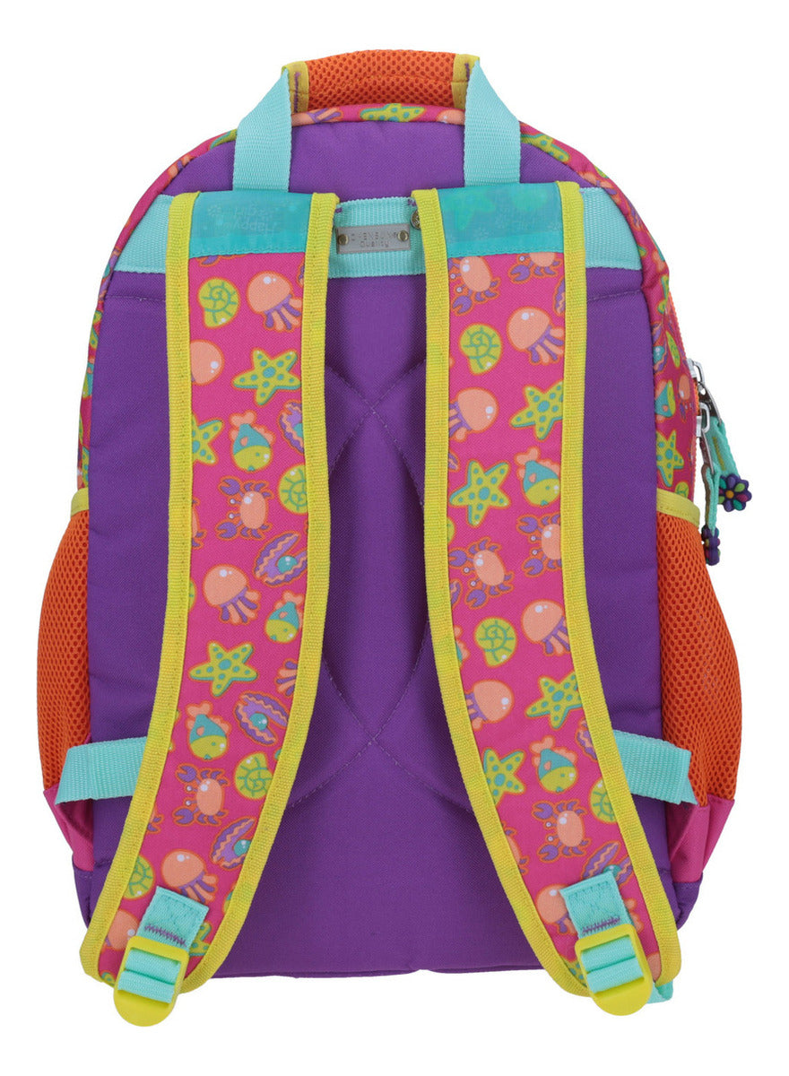 Mochila Primaria Chenson Escolar Happy Girl Sirena Meram Color Rosa Diseño De La Tela Hg64400-p