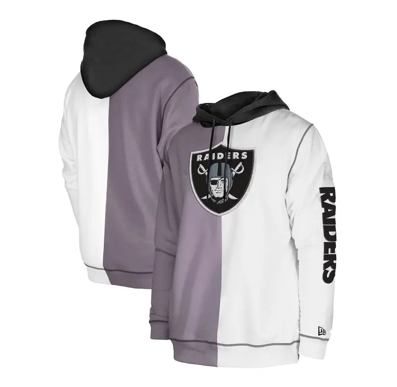 Sudadera Las Vegas Raiders Con Capucha Blanco Con Gris Talla L New Era