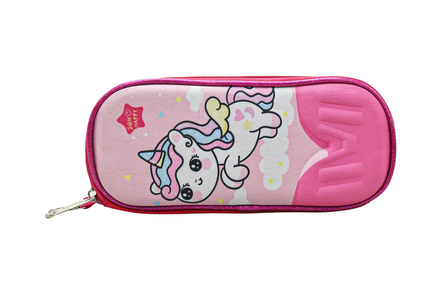 Mochila Con Ruedas Lonchera Y Lapicera Unicornio Sun Happy Sin Luz Primaria Con Detalle