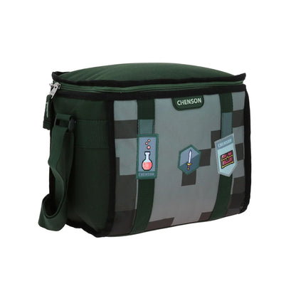 Lonchera Termica Pixels Estampado Pixeles Verde Chenson
