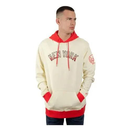 Sudadera New York Yankees Con Capucha Crema Talla L New Era