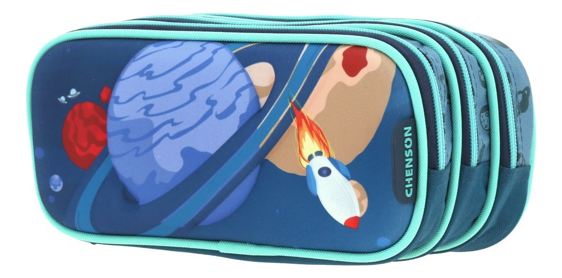 Lapicera 3d Estuche Triple Cierre Galaxia Found Chenson