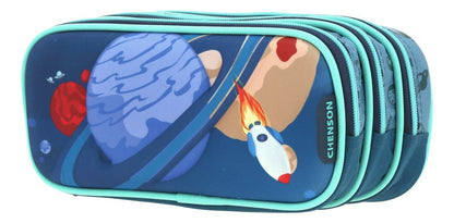 Lapicera 3d Estuche Triple Cierre Galaxia Found Chenson
