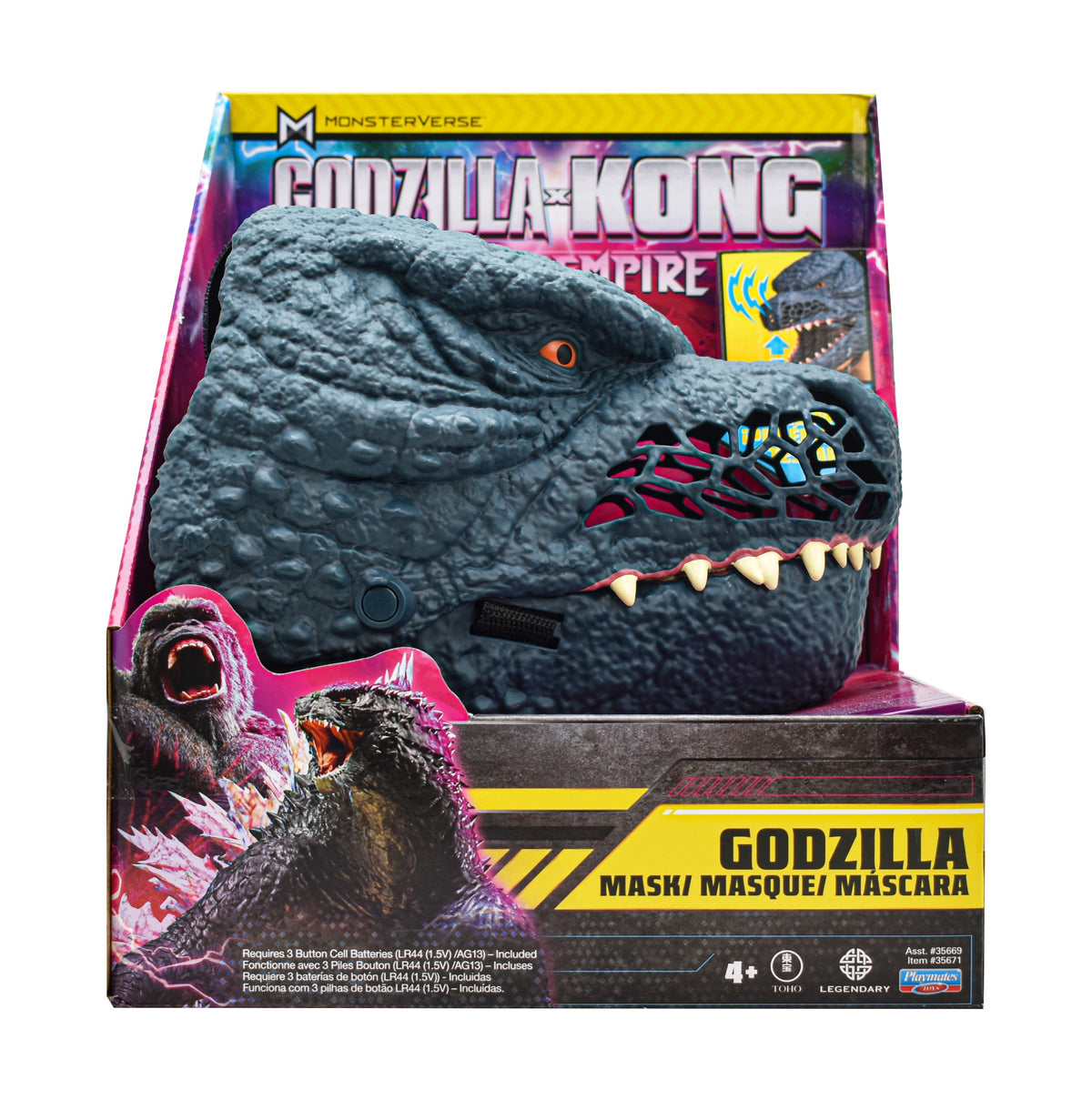 Godzilla Monsterverse Mascara Con Sonidos Playmates Toys