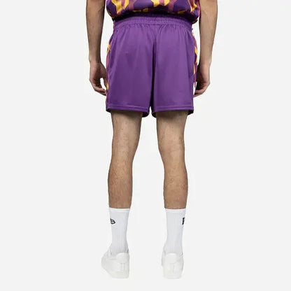 New Era Short Los Angeles Lakers Nba Estampado Violeta Talla L 100% Poliéster Ideal Para Fans Y Eventos Deportivos