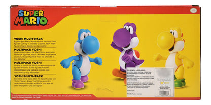 Super Mario Multipack Yoshi Amarillo Morado Celeste Jakks Cd