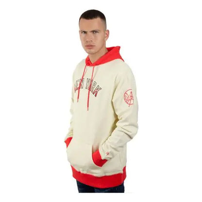 Sudadera New York Yankees Con Capucha Crema Talla L New Era