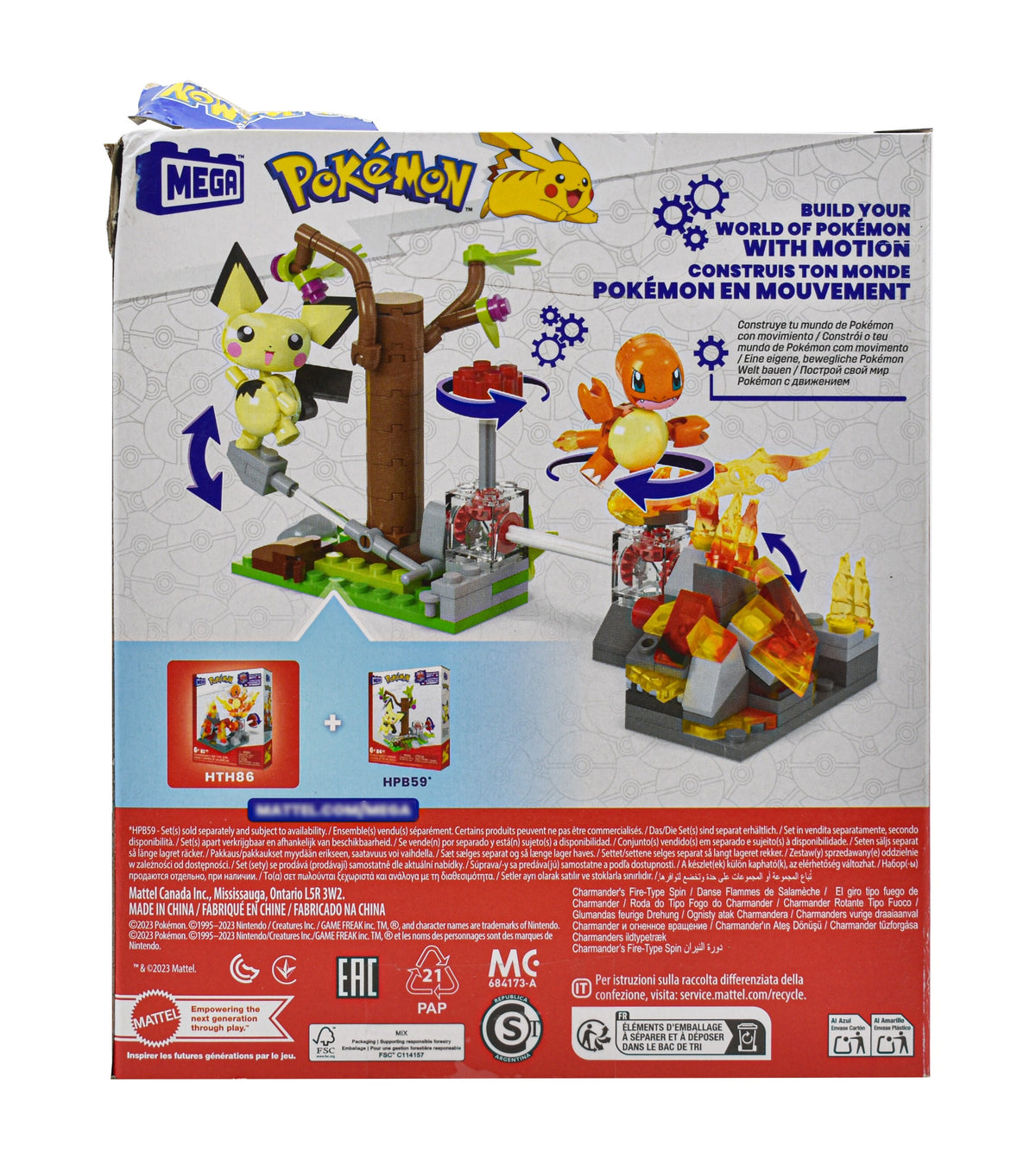Mega Pokémon Fire Wheel Charmander 81 Piezas Hth86 Mattel Cf