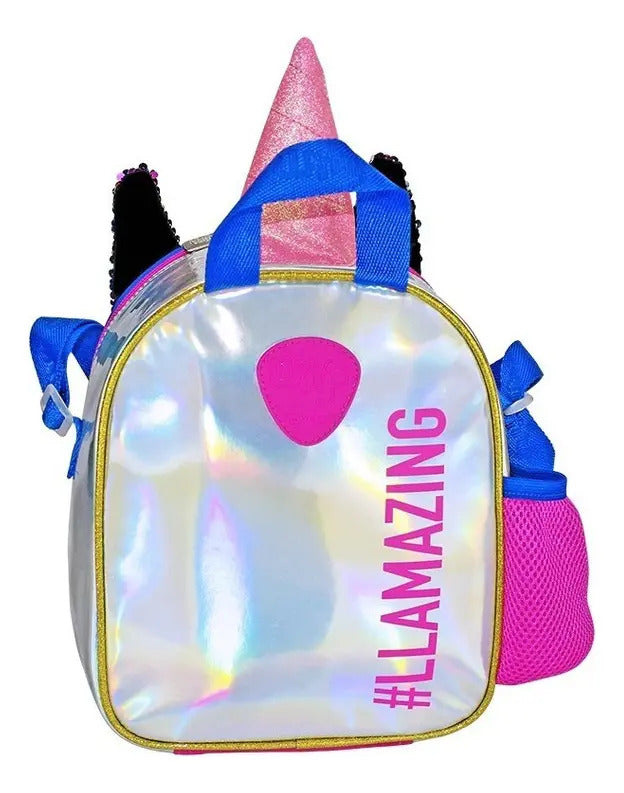 Mochila Y Lonchera Unicornio Lentejuela Primaria Wilys