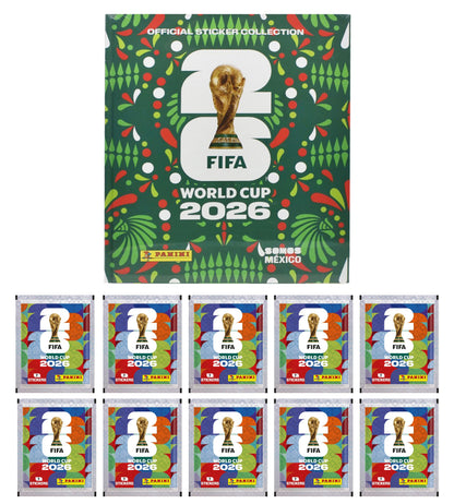 Copa Mundial Fifa 2026 Pack 10 Sobres Y Album Duro Panini