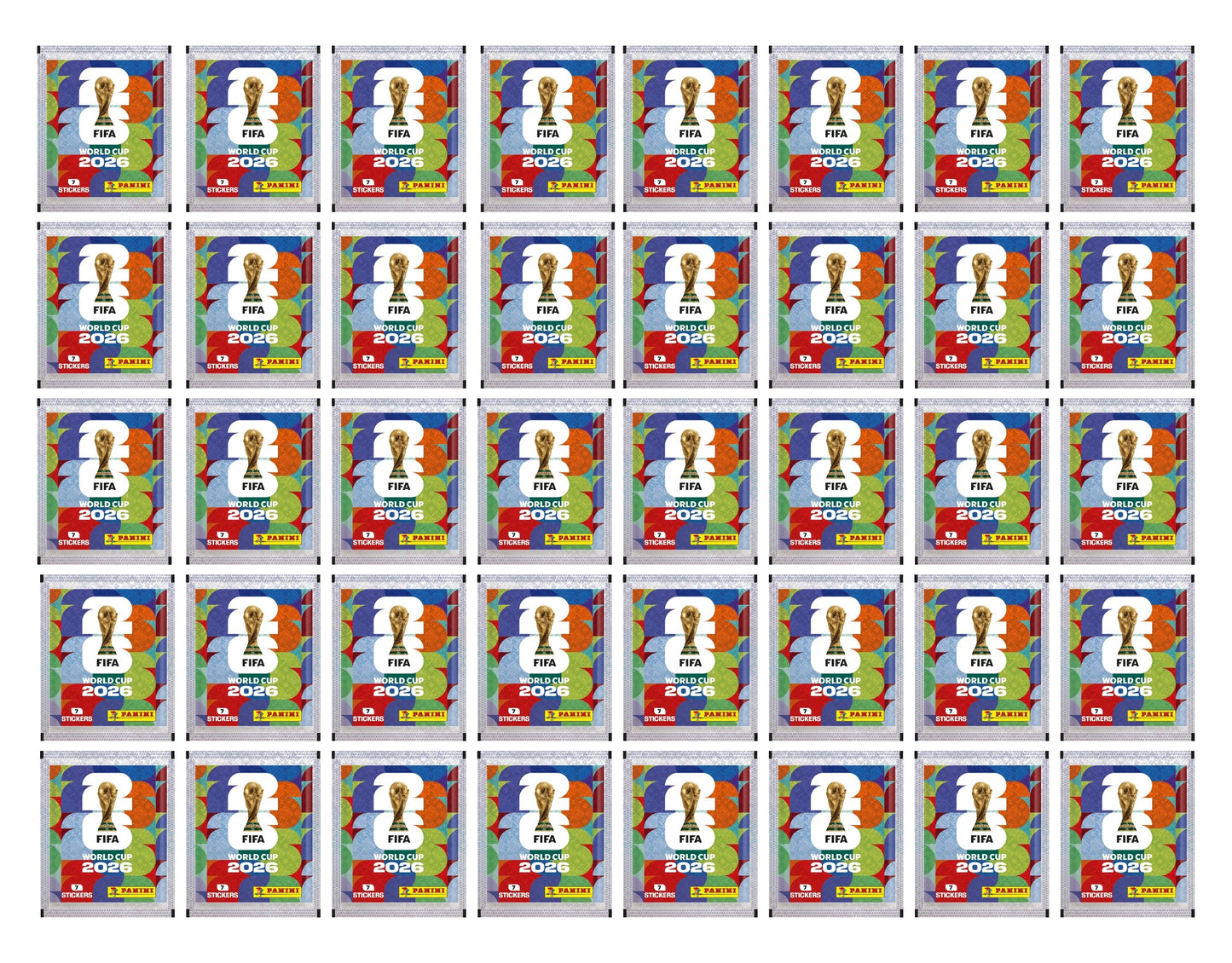 Copa Mundial Fifa 2026 Pack De 40 Sobres Panini