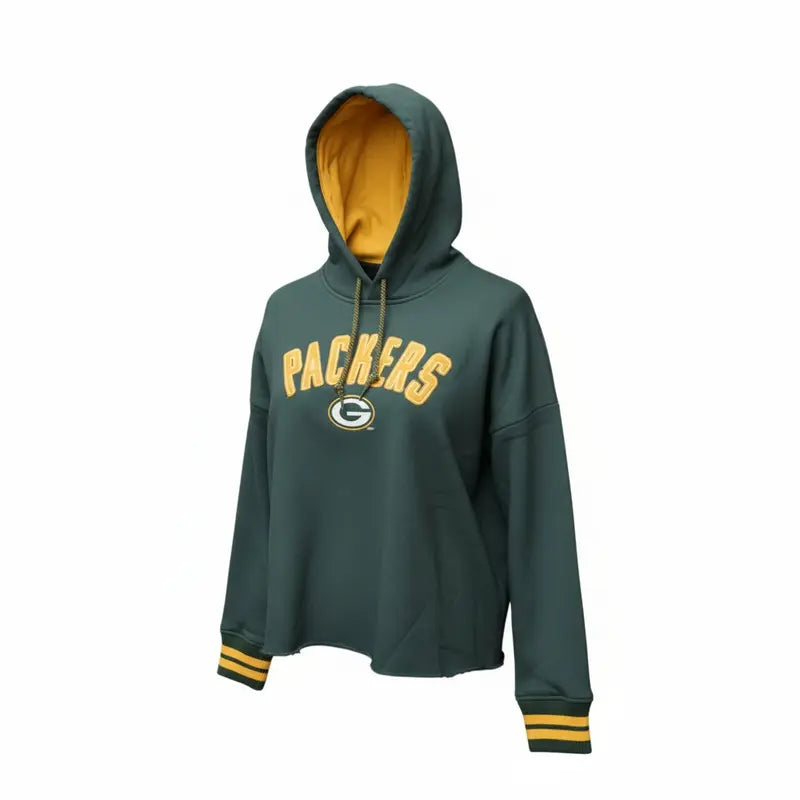 Sudadera Packers NFL Color Verde con Amarrillo Talla L Para Mujer New Era