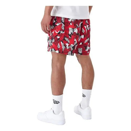 New Era Shorts Chicago Bulls NBA Estampado Rojo S Cómodo para Fans Perfecto para Partidos y Entrenamientos