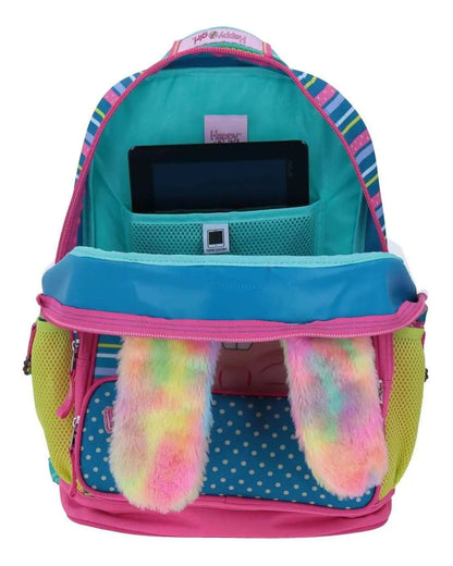 Mochila Happy Girl Conejo 3d Orejas Suaves Primaria Chenson