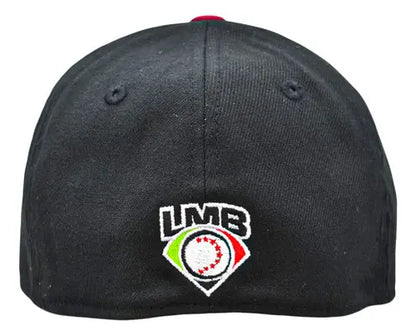 New Era Gorra Olmecas De Tabasco Lmb 39thirty Negro Con Vino Bordado Diseño Exclusivo Poliéster Talla Ch Para Fans Y Eventos Deportivos