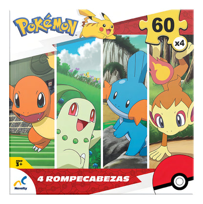 Rompecabezas 4 En 1 Pokémon