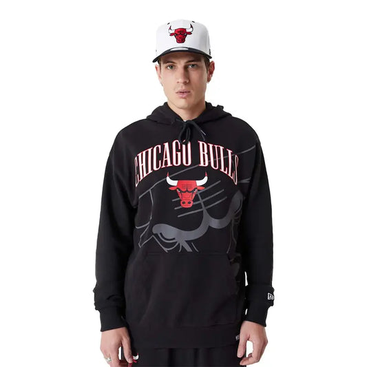 Sudadera Chicago Bulls Negra con Capucha New Era