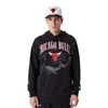 New Era Sudadera Chicago Bulls Con Capucha Negra Talla L Diseño Ideal Para Fans Del Equipo Uso Diario O Deportivo