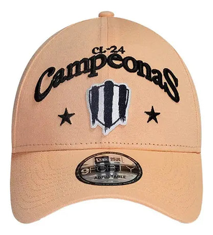 Gorra Rayadas De Monterrey Campeonas 2024 9 Forty Coral Claro Talla Unica Bordado New Era