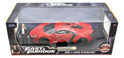 Fast And Furious Dom Lykan Hypersport Con Luz 1:18 Jada Cf Rojo