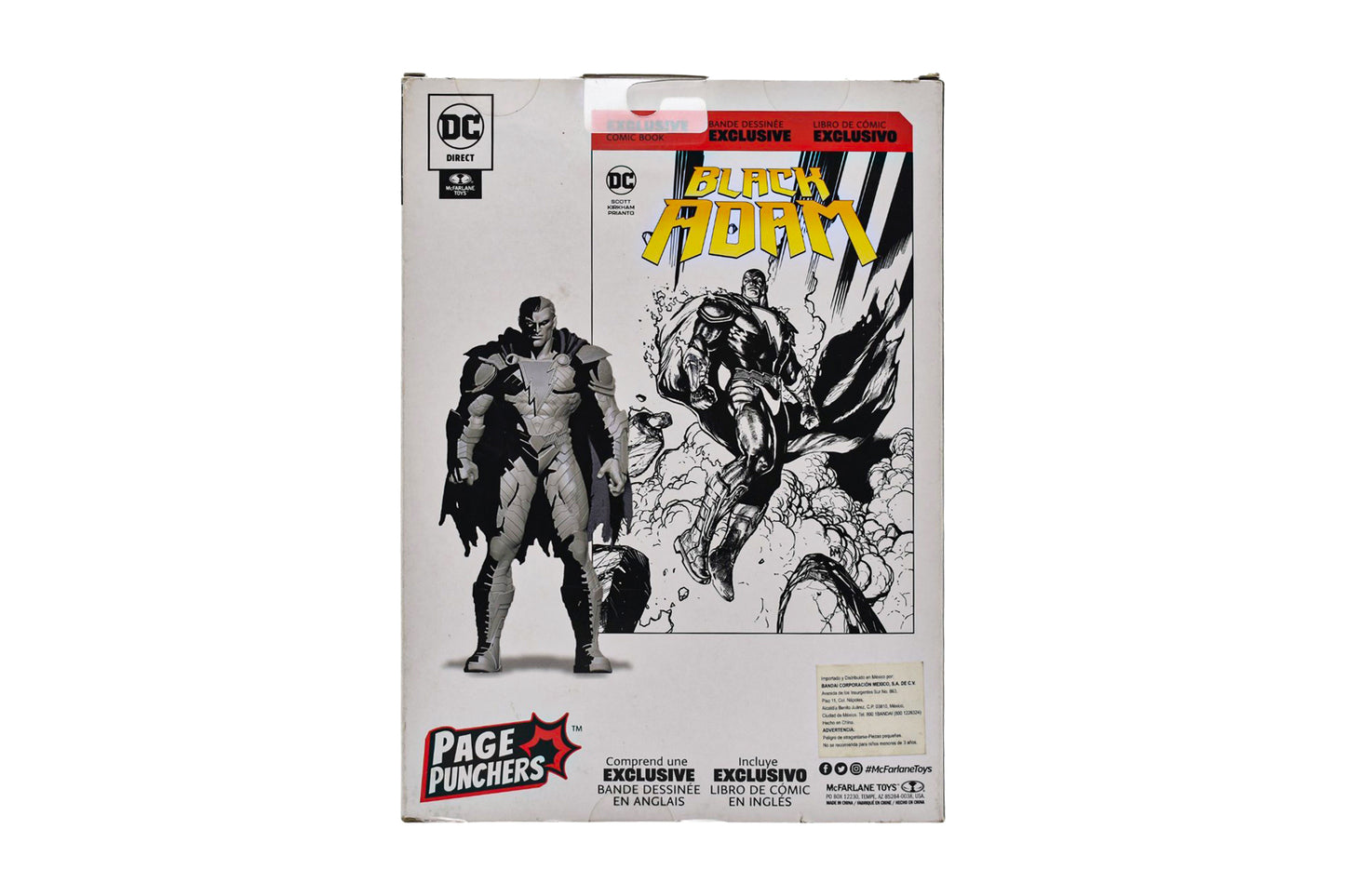 Dc Page Punchers Black Adam Comic Blanco Negro Mcfarlane Cf