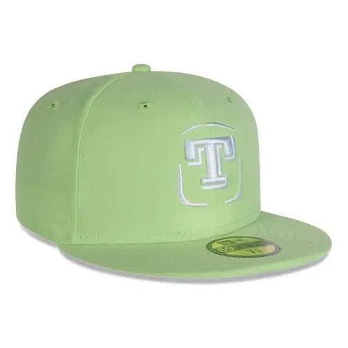Gorra Olmecas De Tabasco Lmb 59fifty 7 1/8  Verde Claro Talla M Bordado New Era Con Detalle