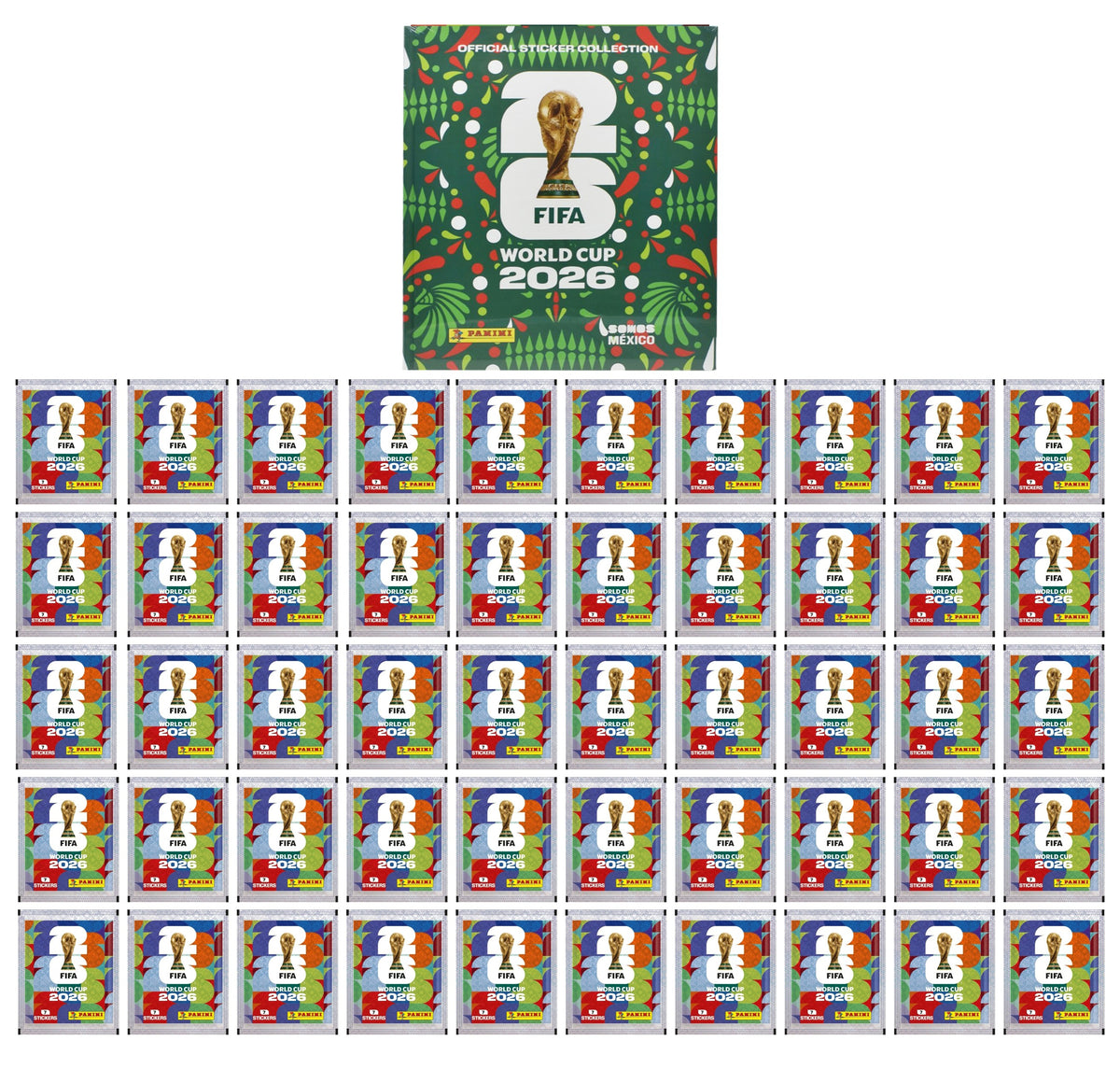 Copa Mundial Fifa 2026 Pack 50 Sobres Y Album Duro Panini