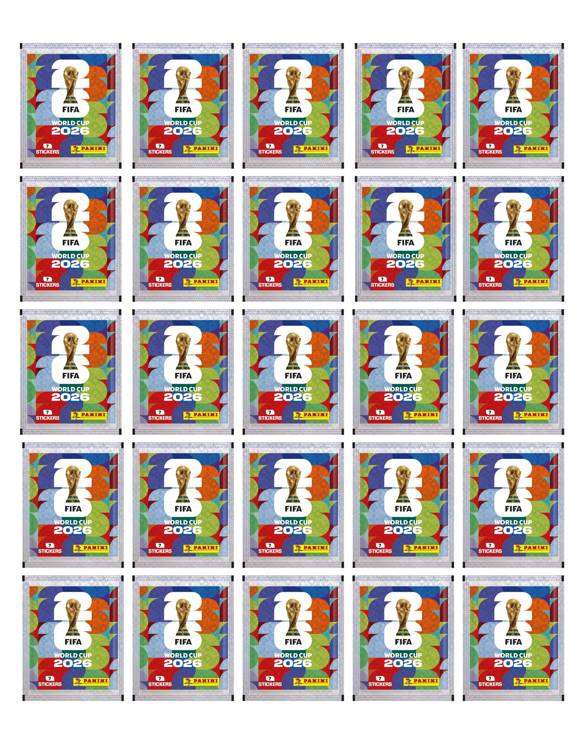 Copa Mundial Fifa 2026 Pack De 25 Sobres Panini