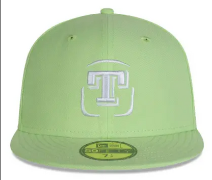 Gorra Olmecas De Tabasco Lmb 59fifty 7 1/4 Verde Claro Talla M Bordado New Era Con Detalle