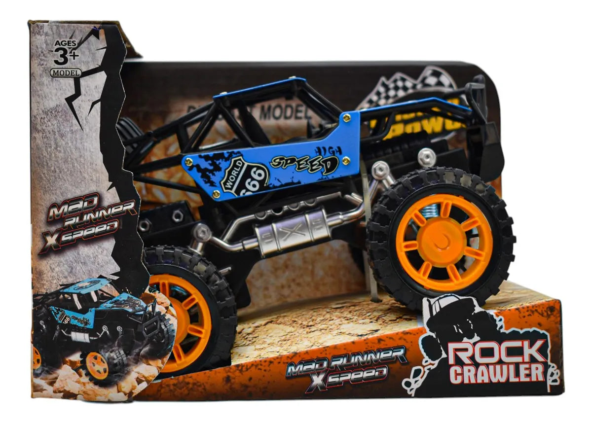 Mad Runner Pack 2 Vehiculos Rock Crawler Z160 Rock Crawler Rojo/azul