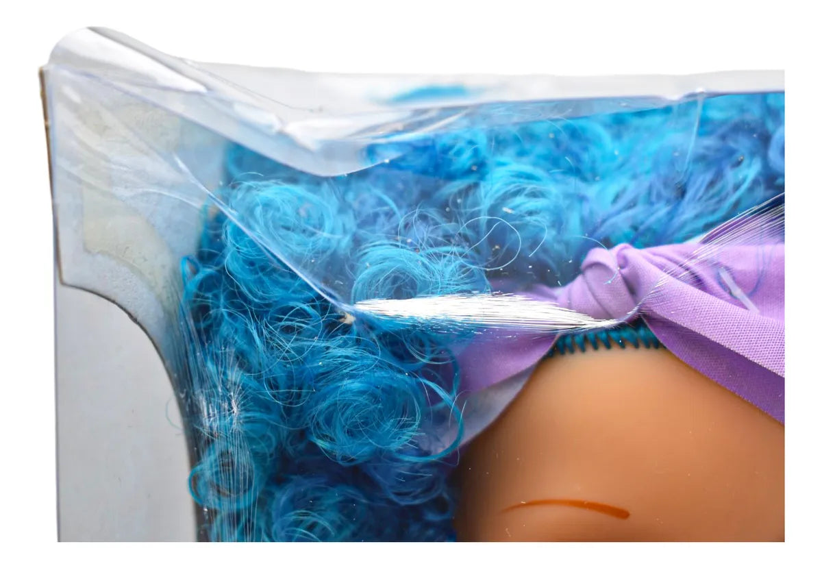 Nancy Curly Power Cabello Azul 43cm Famosa Da