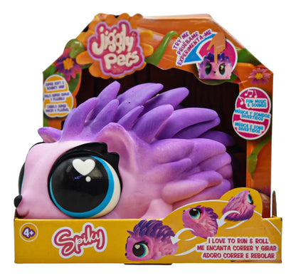 Jiggly Pets Erizo Spiky Con Sonidos Violeta Famosa Violeta