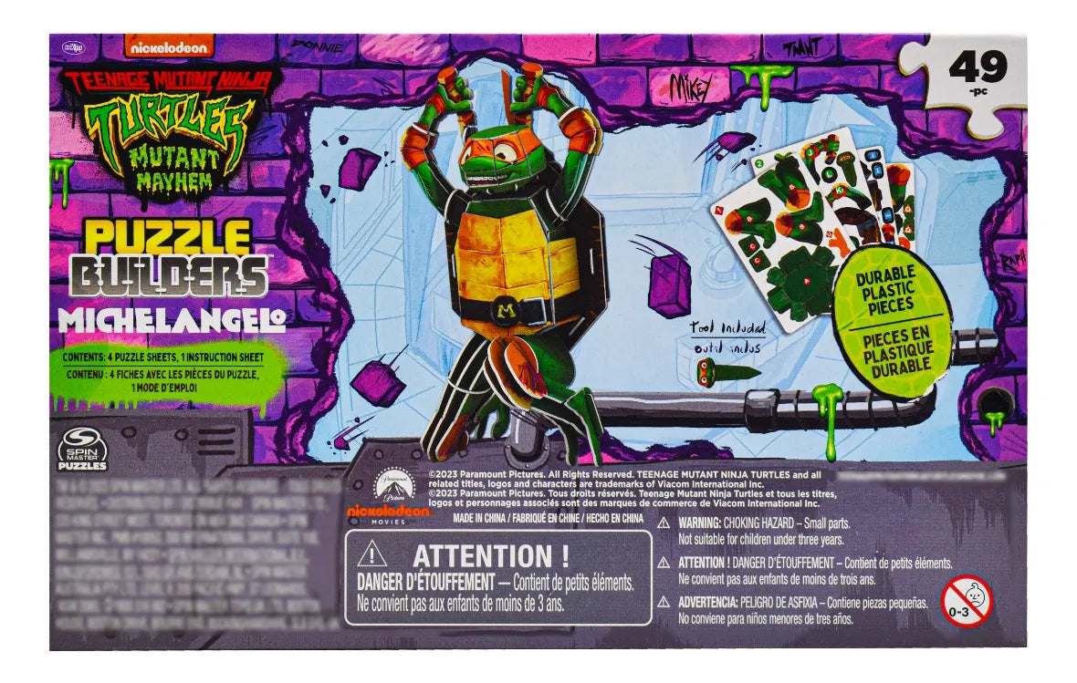 Turtles Mutant Mayhem Miguel Angel Puzzle 49pz Spin Master