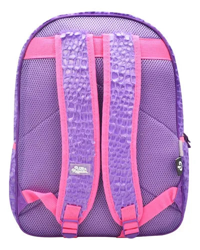 Mochila Platica Polinesia Why Not I Dont Care Estampado Violeta Primaria 0210 Atm