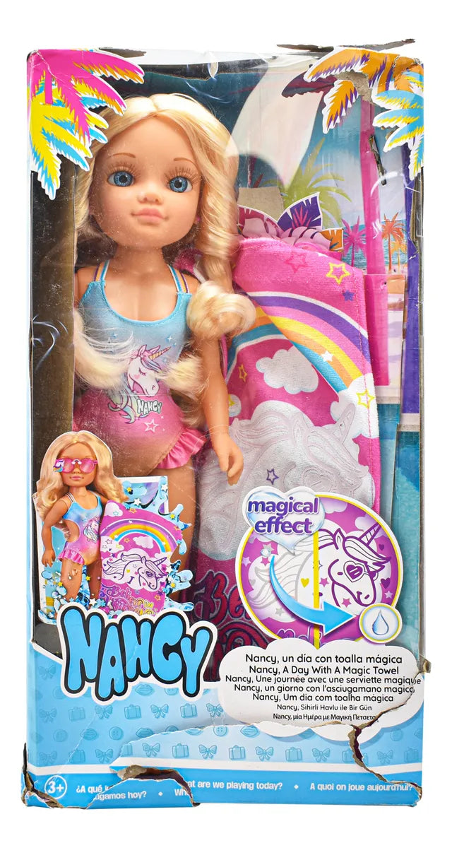 Nancy Un Dia Con Toalla Magica Muñeca 43cm Famosa Cd