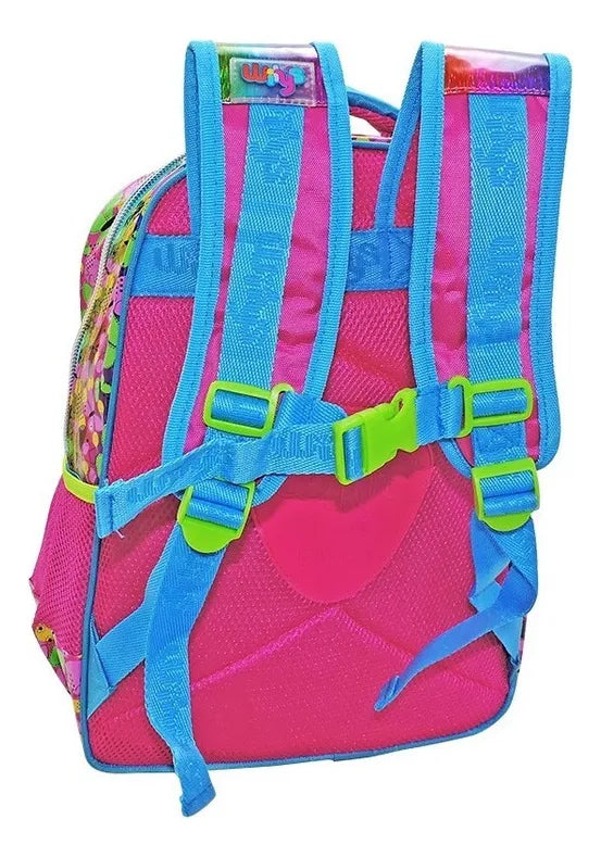 Mochila Y Lonchera Mariposa Glitter Primaria Wilys Rosa Impresion 3d
