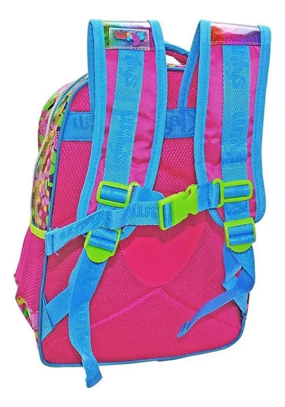 Mochila Y Lonchera Mariposa Glitter Primaria Wilys Rosa Impresion 3d
