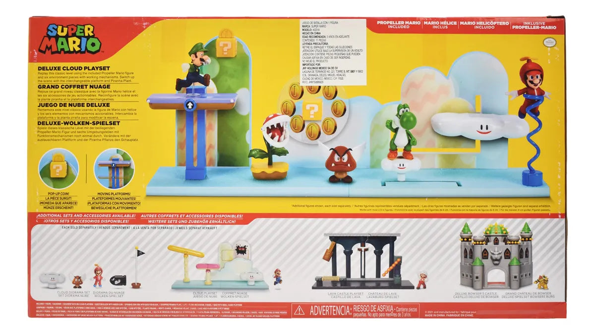 Super Mario Set Juego De Nube Deluxe Jakks Pacific Multicolor