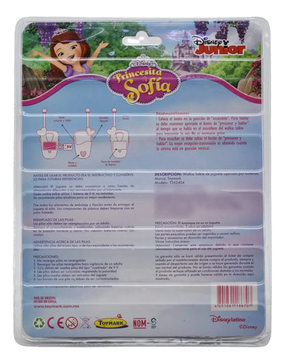 Walkie Talkie Disney Princesita Sofia Alcance 70m #2 Toymark Violeta