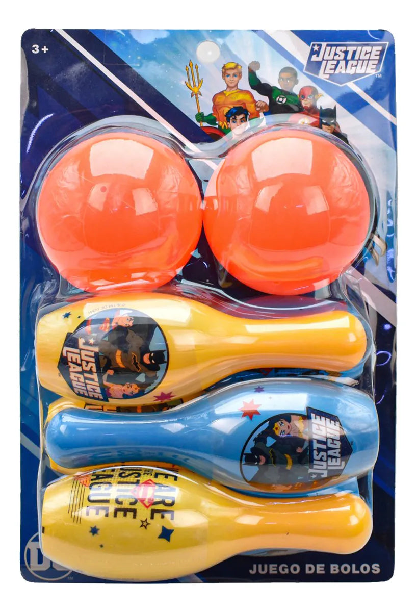 Marvel Spider Y Liga De Justicia Juego De Bolos 8pz Toymark Spider-man/ Liga De La Justicia