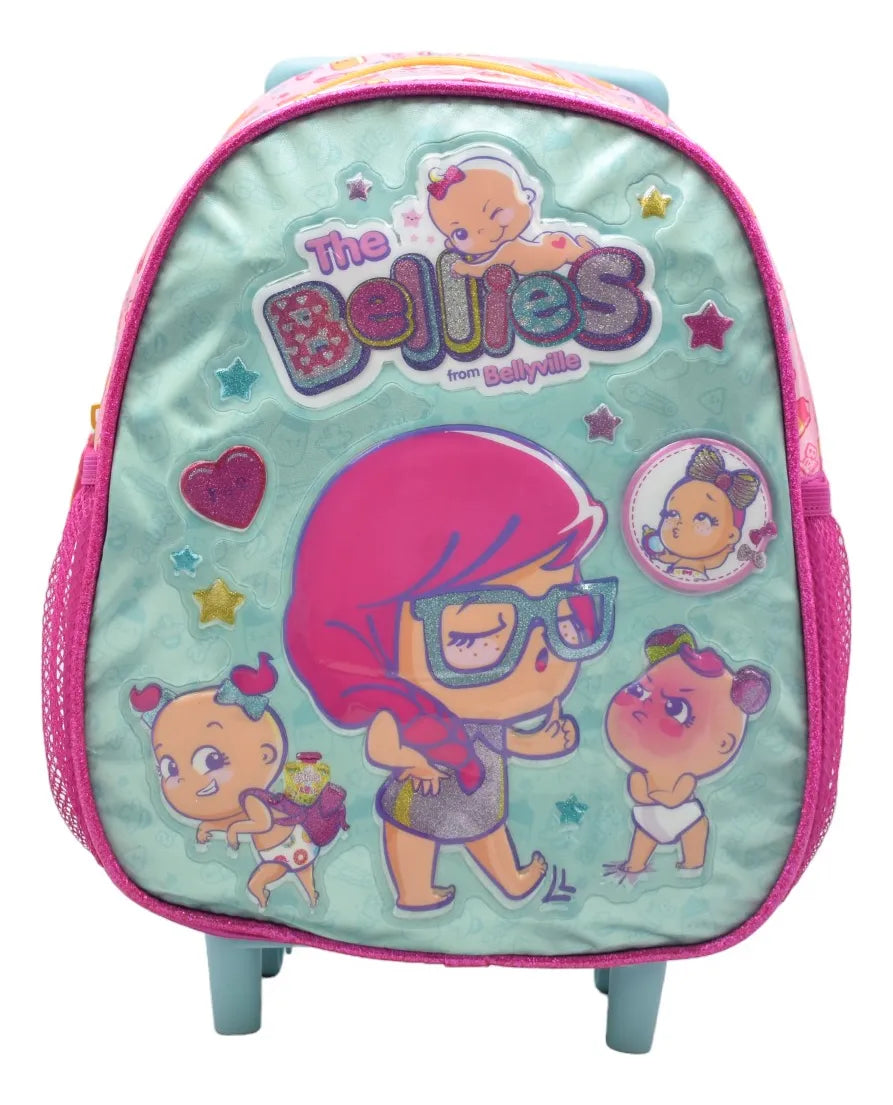 Mini Mochila Ruedas Bellies Bellie Beth Kit 3pz #2 Famosa Rosa Impresion 3d
