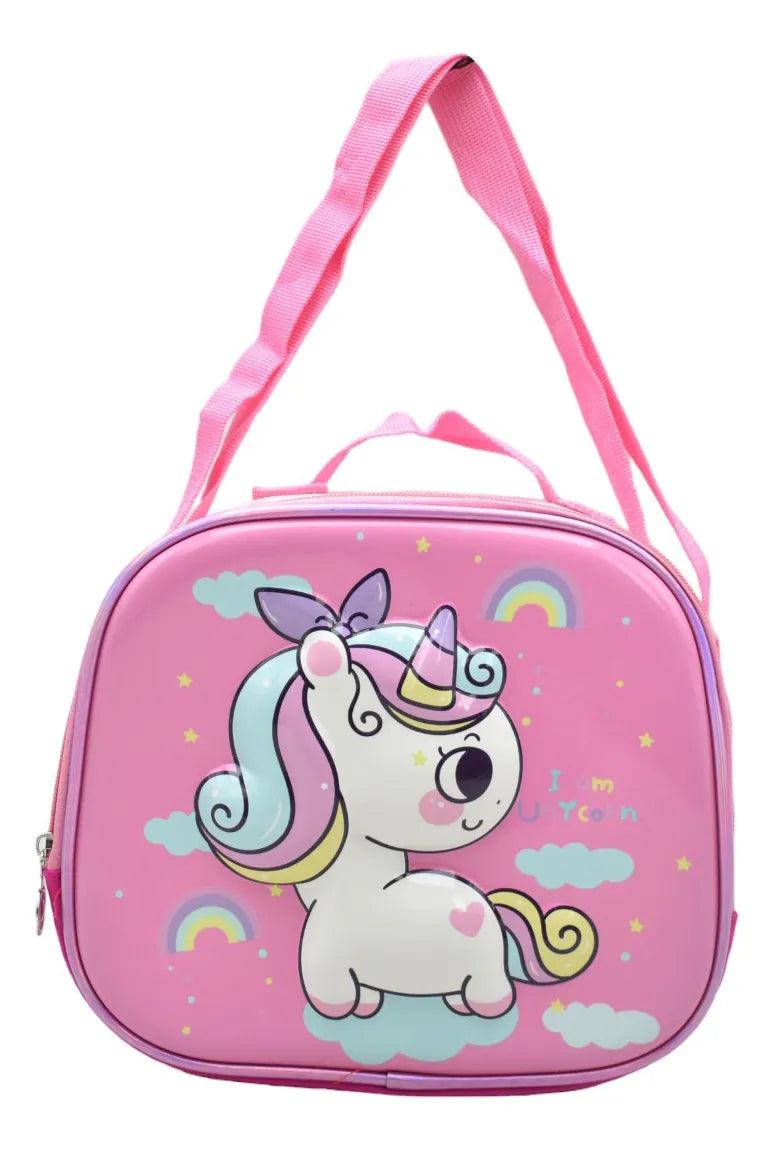 Mochila Unycor Kit 3pz Primaria Ll24bpp521 Detalle Rosa Chicle 3d