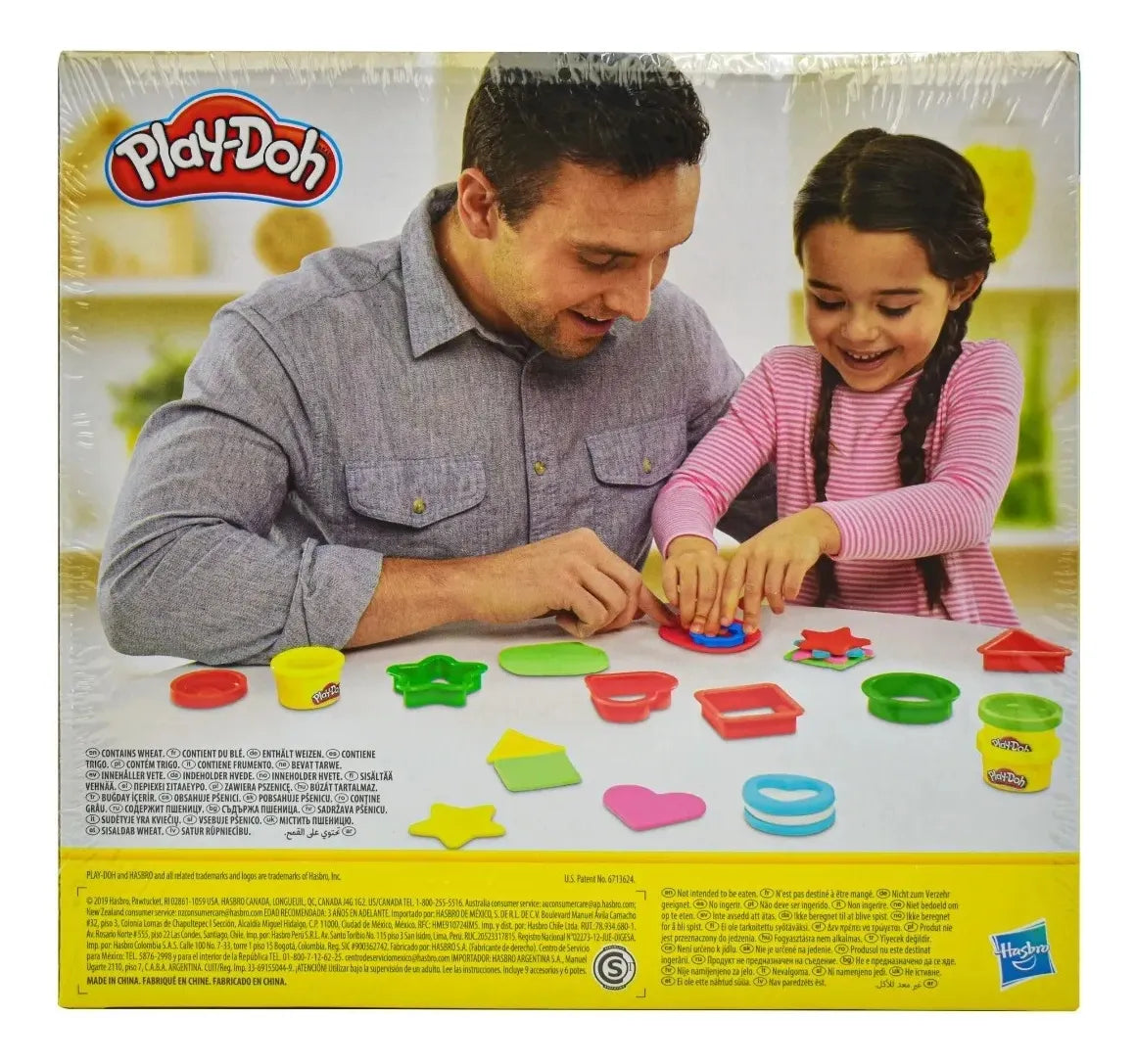 Play Doh Formas 6 Botes Y 9 Moldes 170g Pack 4 Sets Hasbro Multicolor