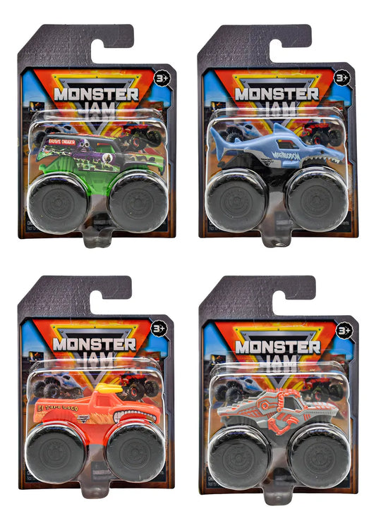 Monster Jam Pack 4 Vehiculos Escala 1:72 Spin Master Multicolor